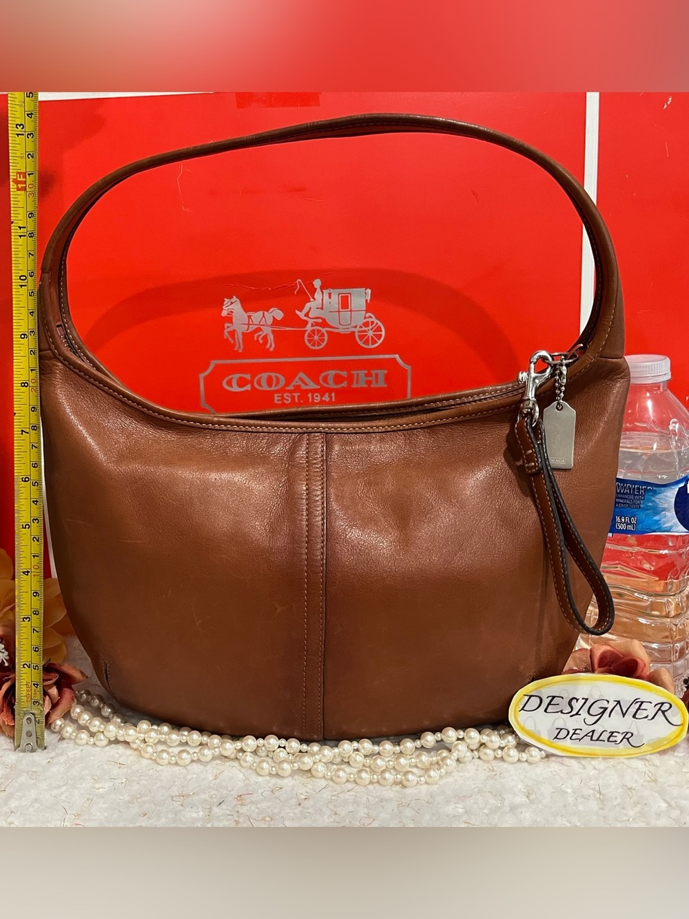 COACH Vintage Ergo British Tan Leather Hobo Shoulder Bag 9226 VGC! HTF! 💎💎 - Picture 8 of 14